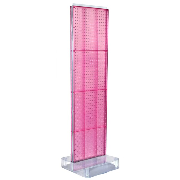 2-Sided Pegboard Floor Display On a Square Studio Base 16"W x 60"H